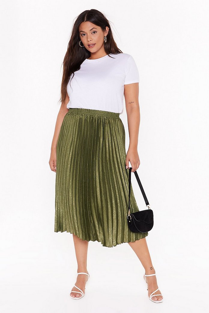 The Pleat of the Moment Plus Midi Skirt | Nasty Gal