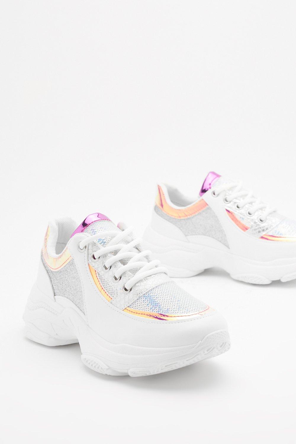 white sequin sneakers