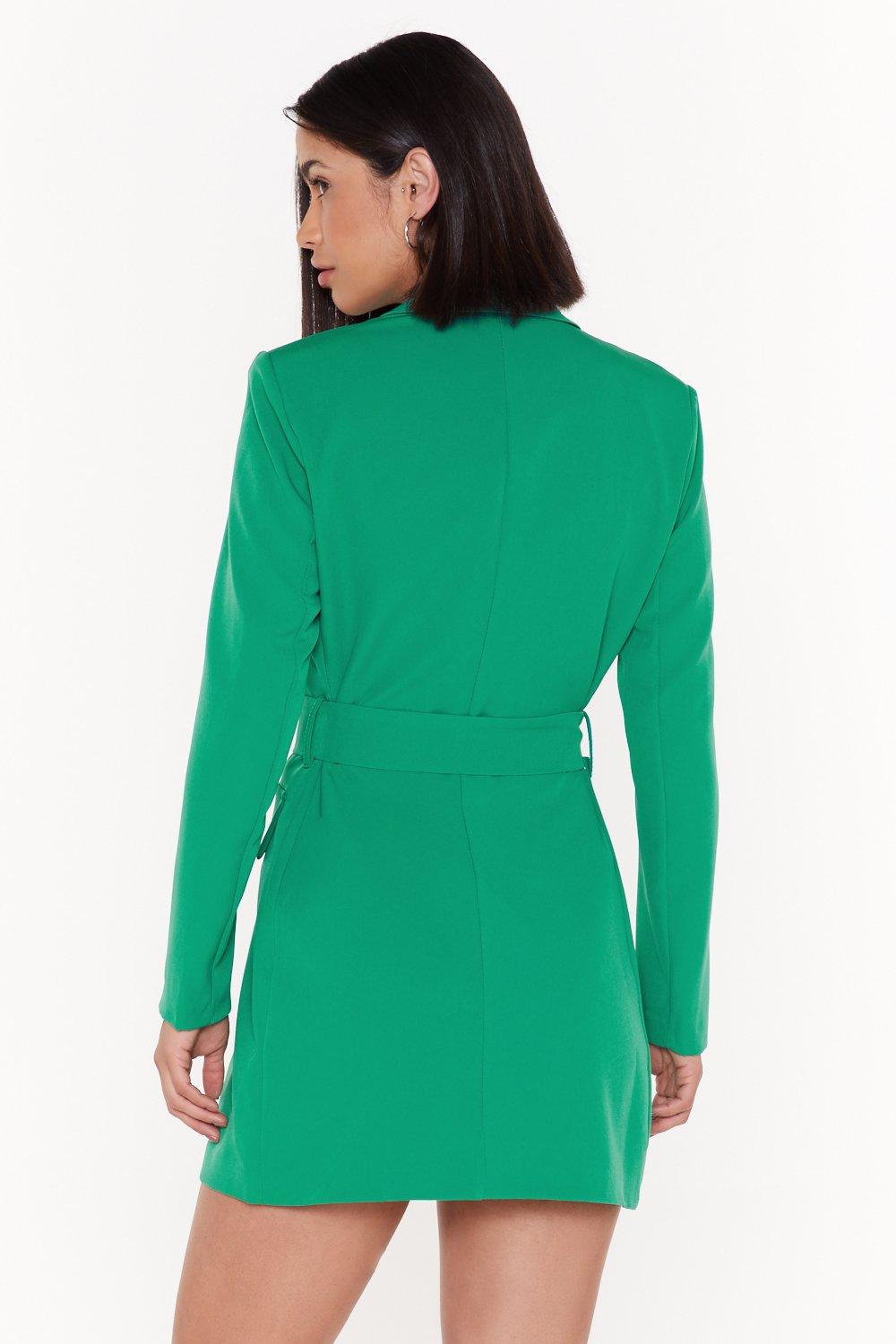 nasty gal green blazer dress