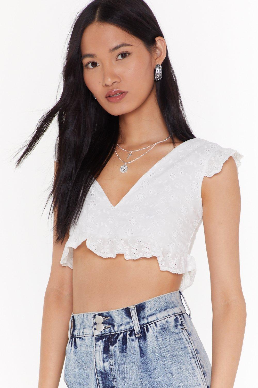 broderie crop top