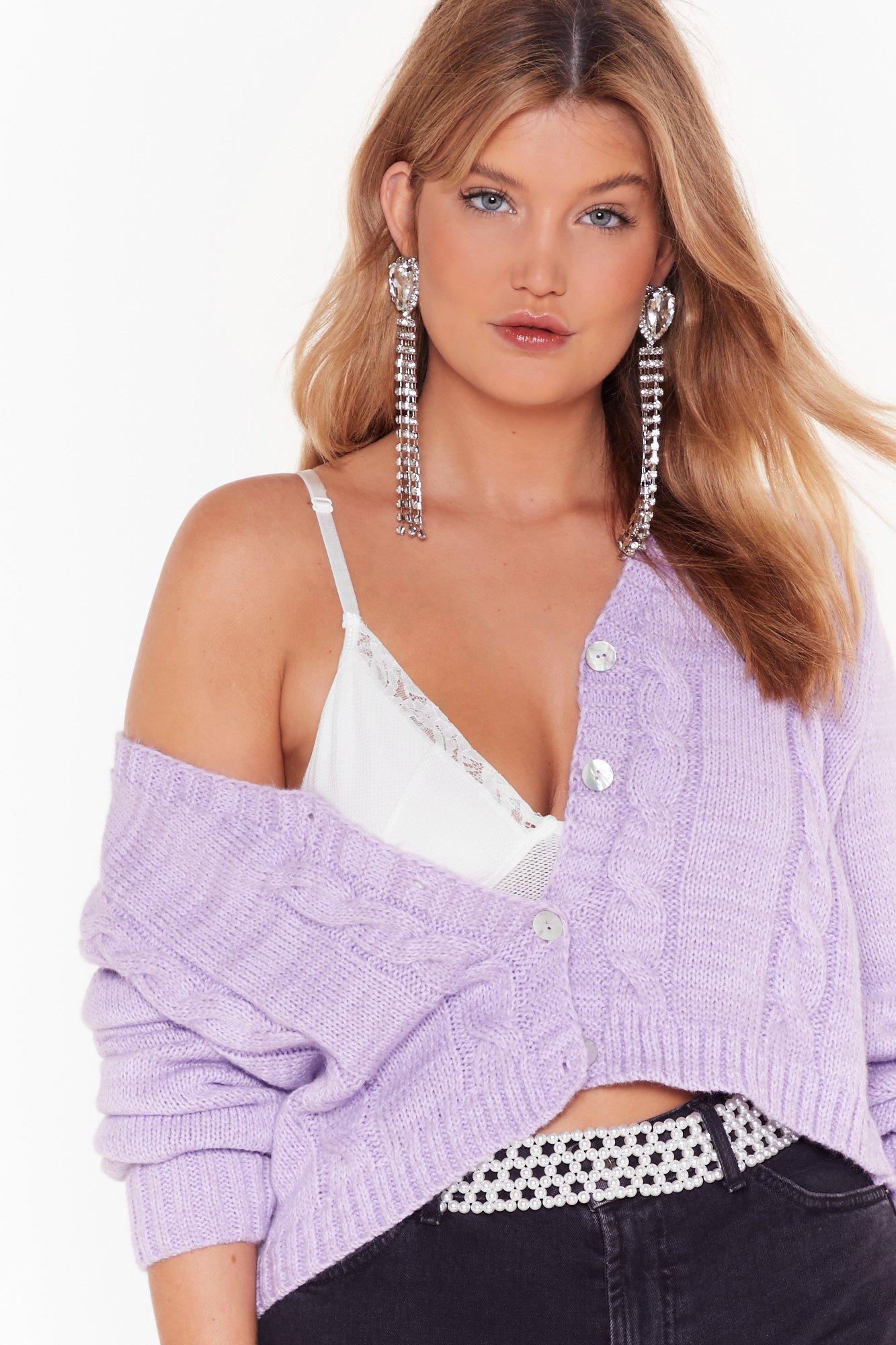 lilac cardigan nasty gal