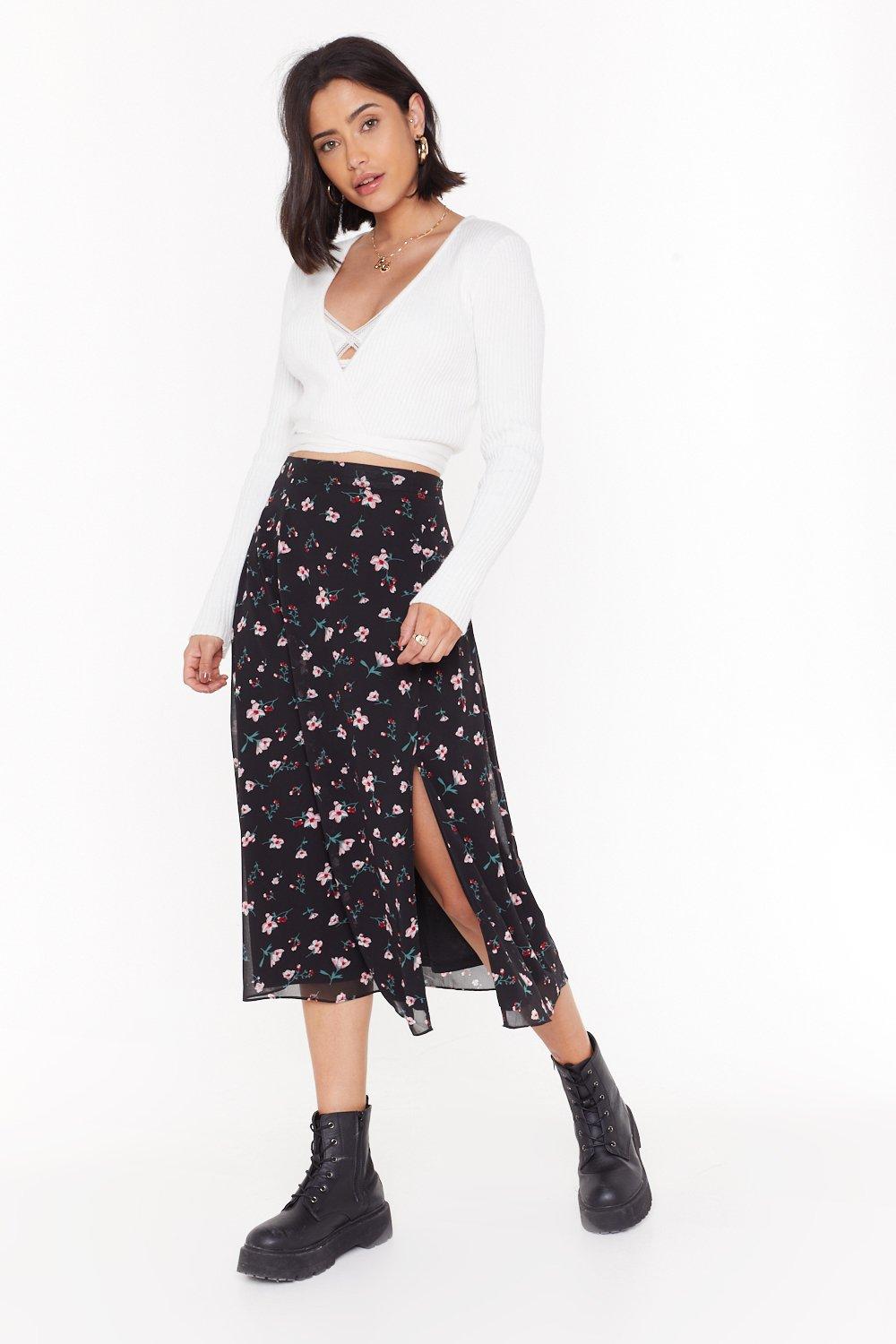 floral skirt