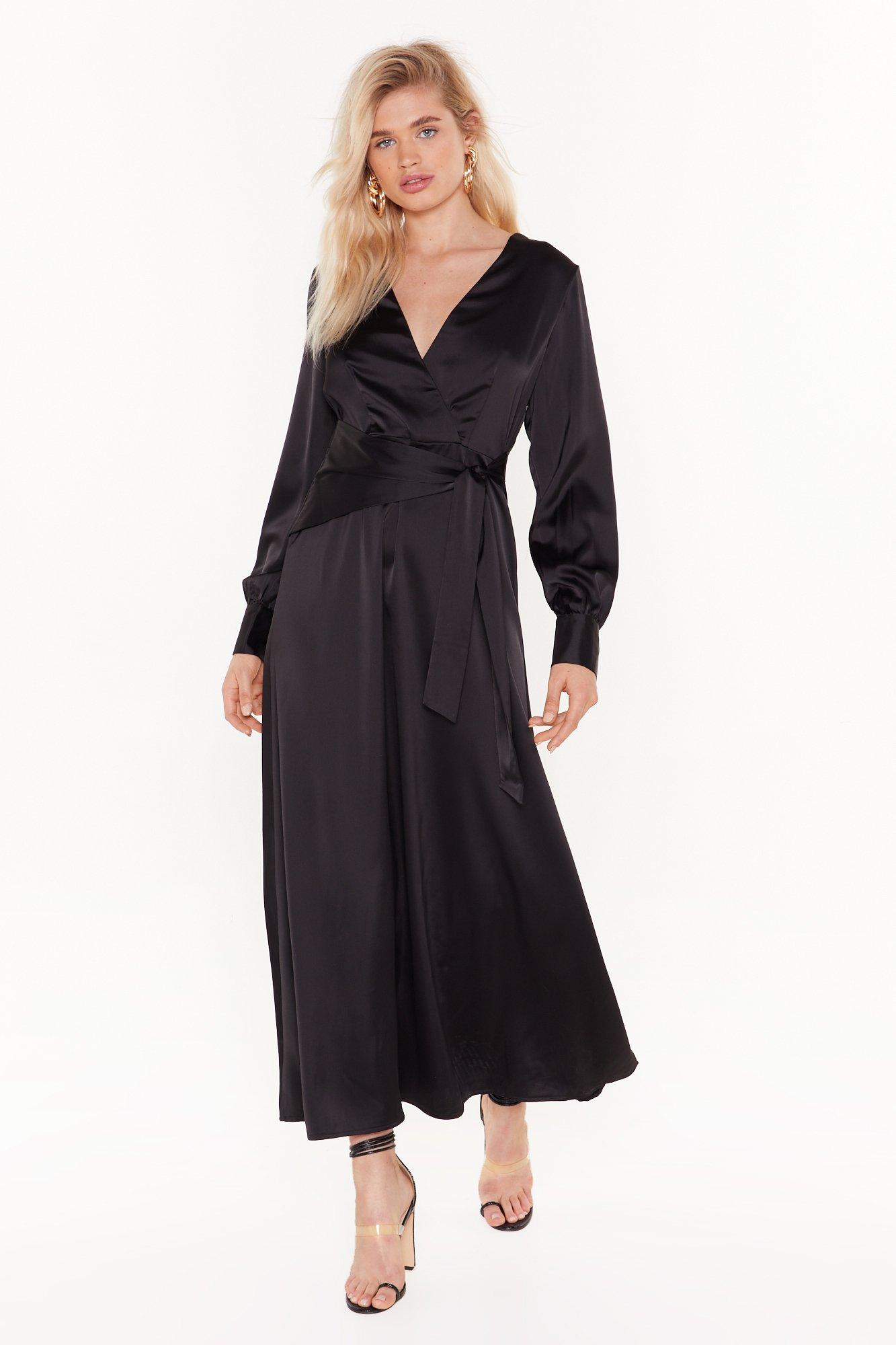 nasty gal black maxi dress