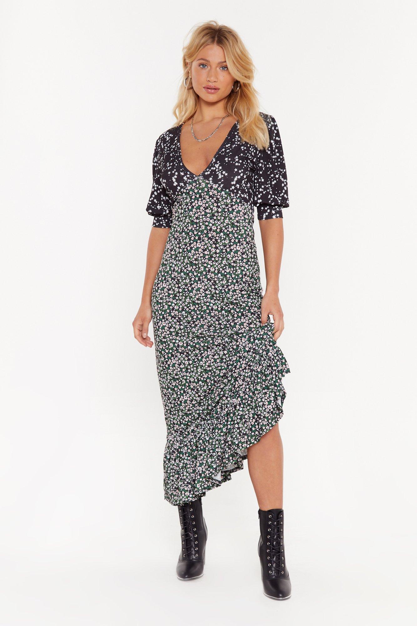 star print maxi dress