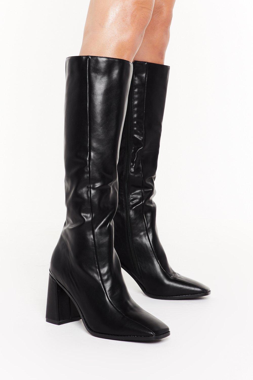 square toe over the knee boots