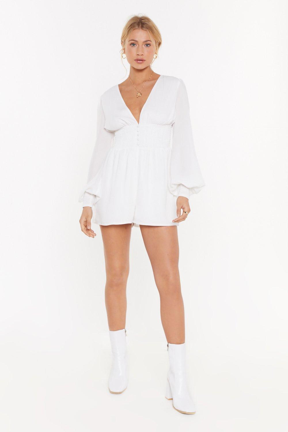 balloon sleeve playsuit