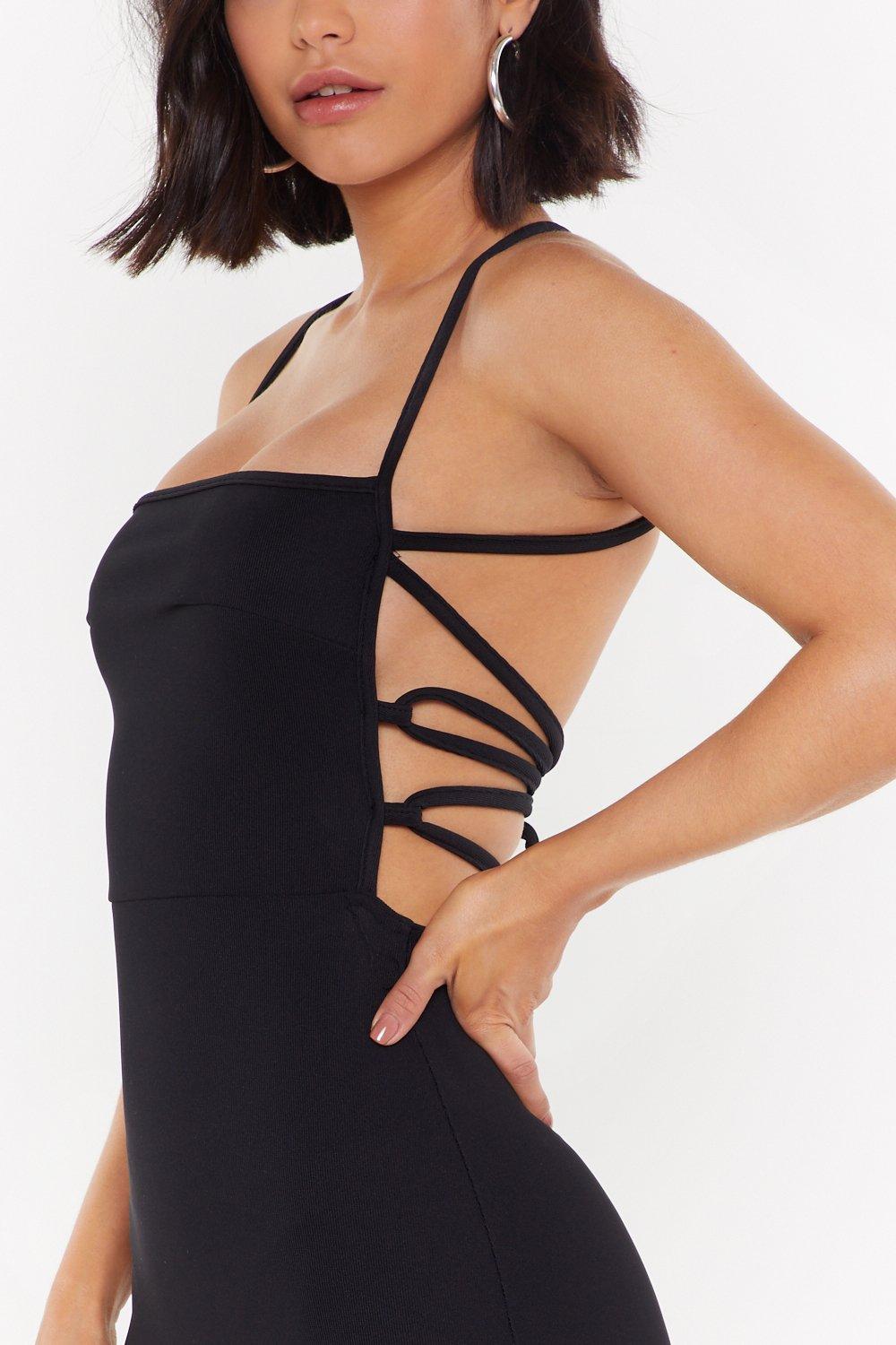 square neck strappy dress