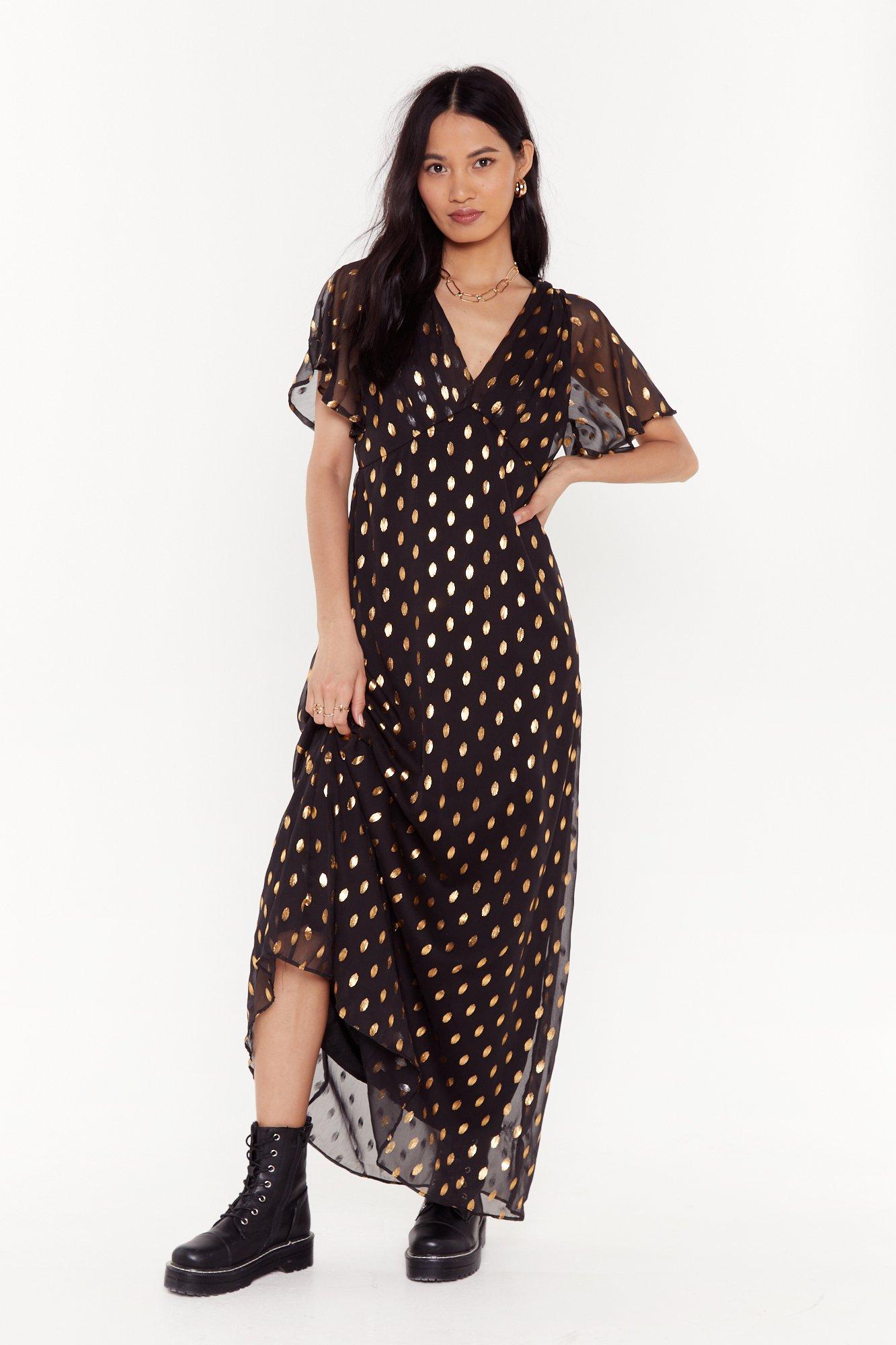 spotty long dress