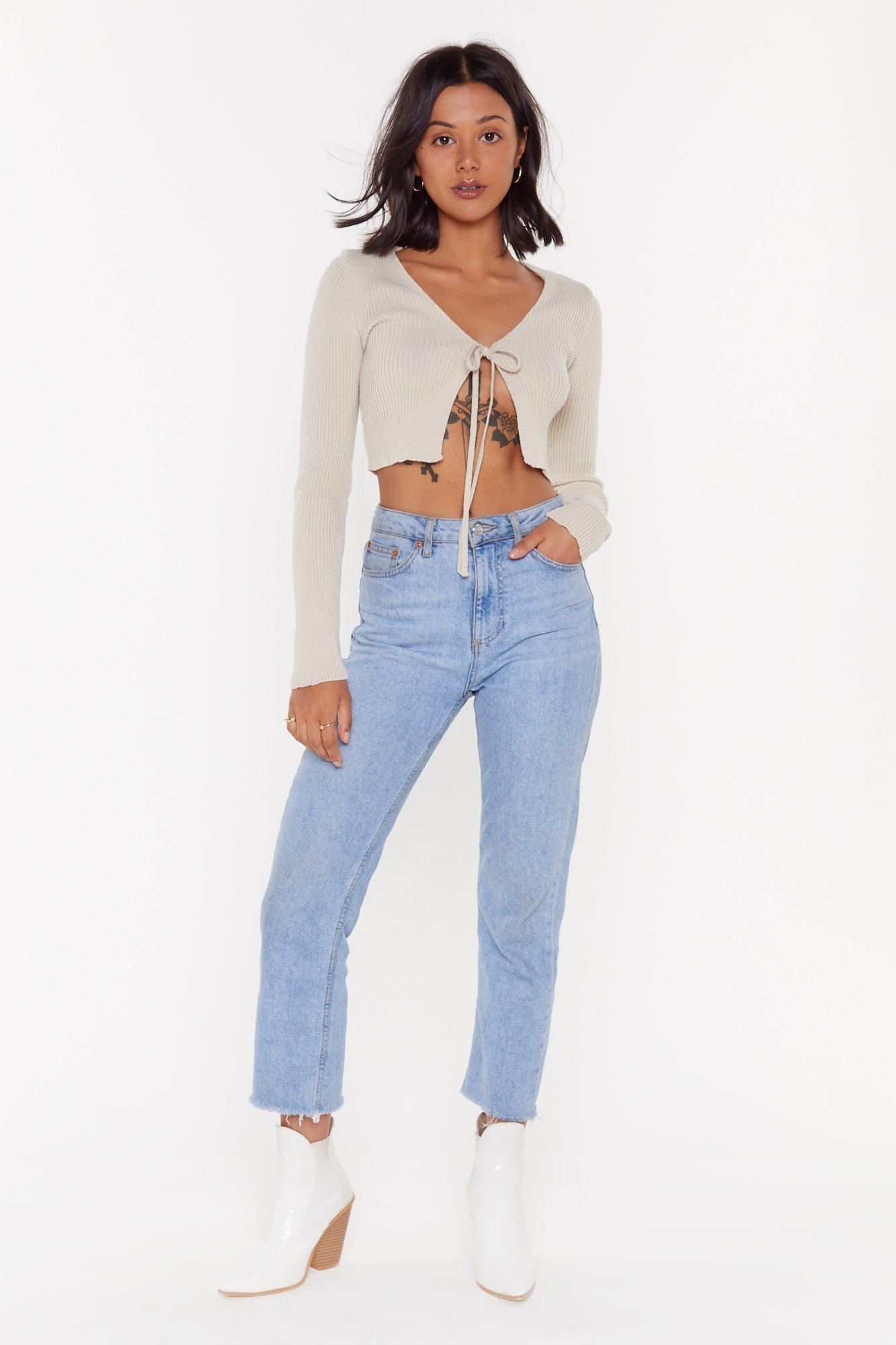 tie top cardigan