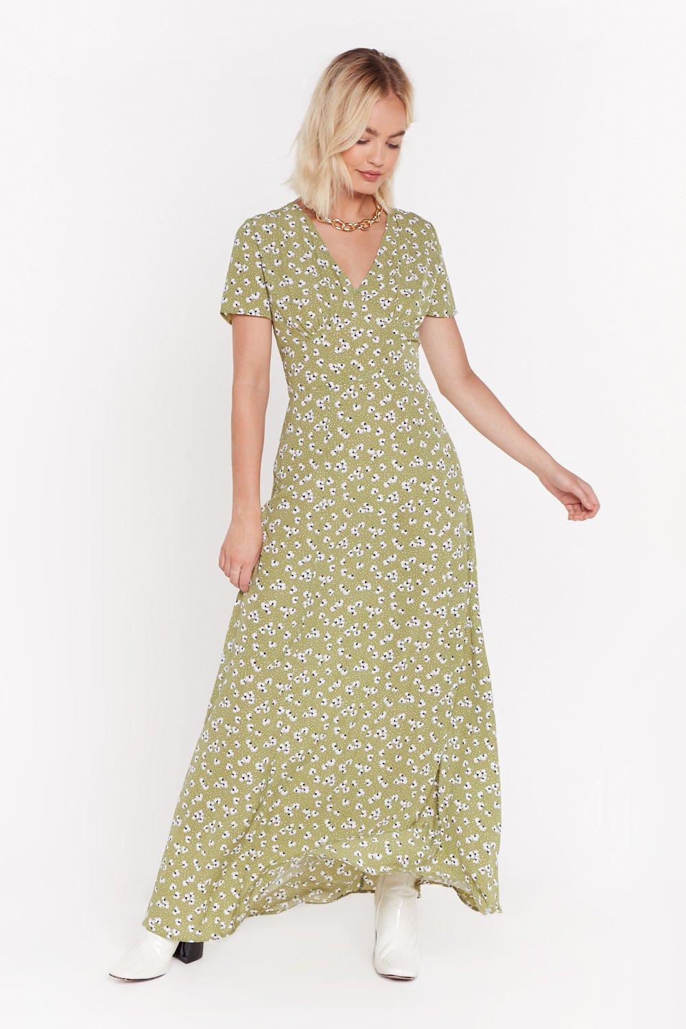 green floral maxi dresses