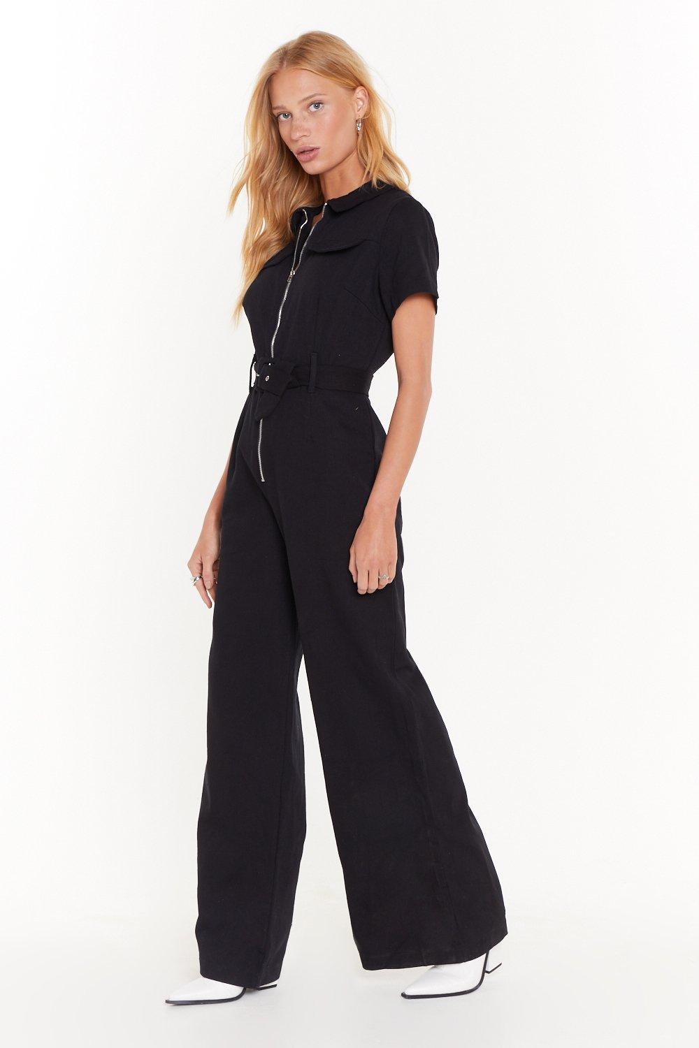 wide leg boiler suit