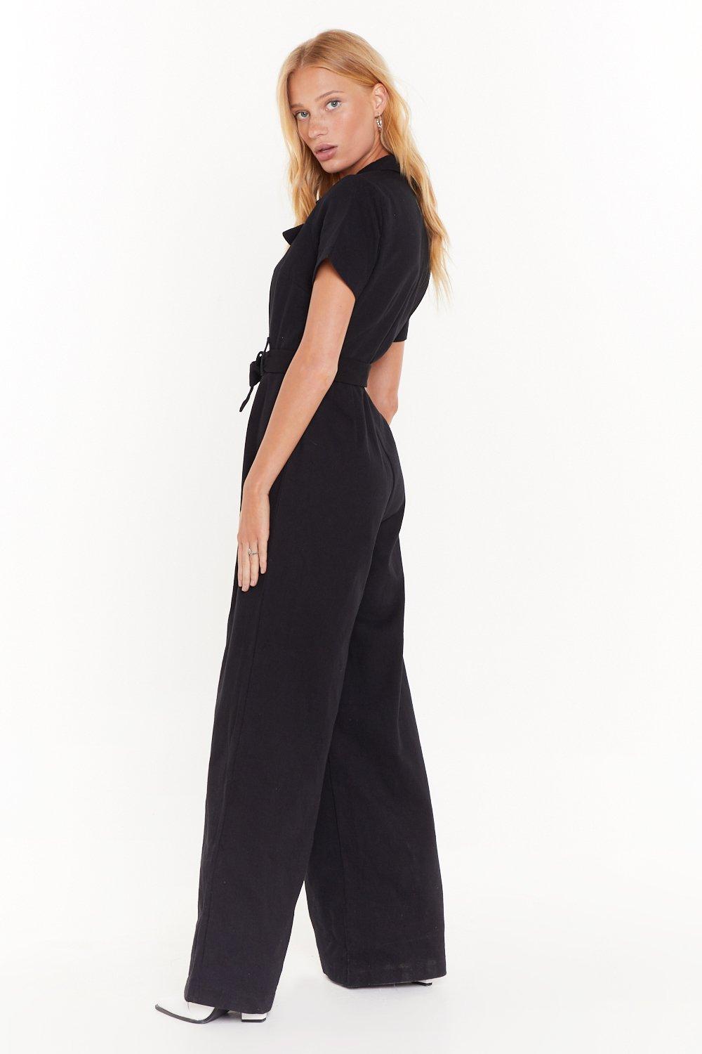 wide leg boiler suit