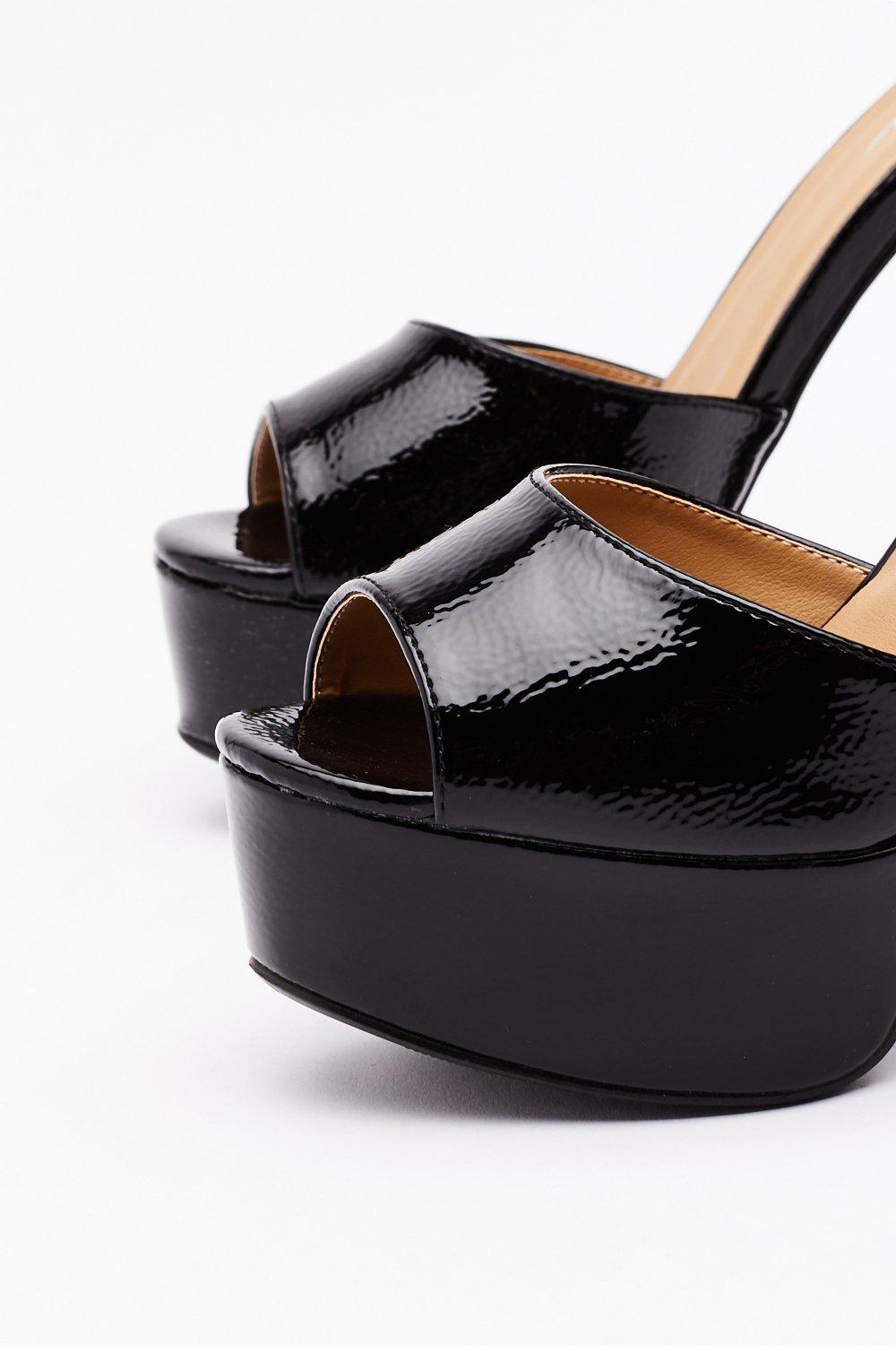 slip on platform heels