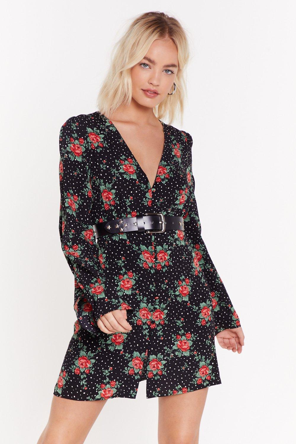 polka dot floral dress