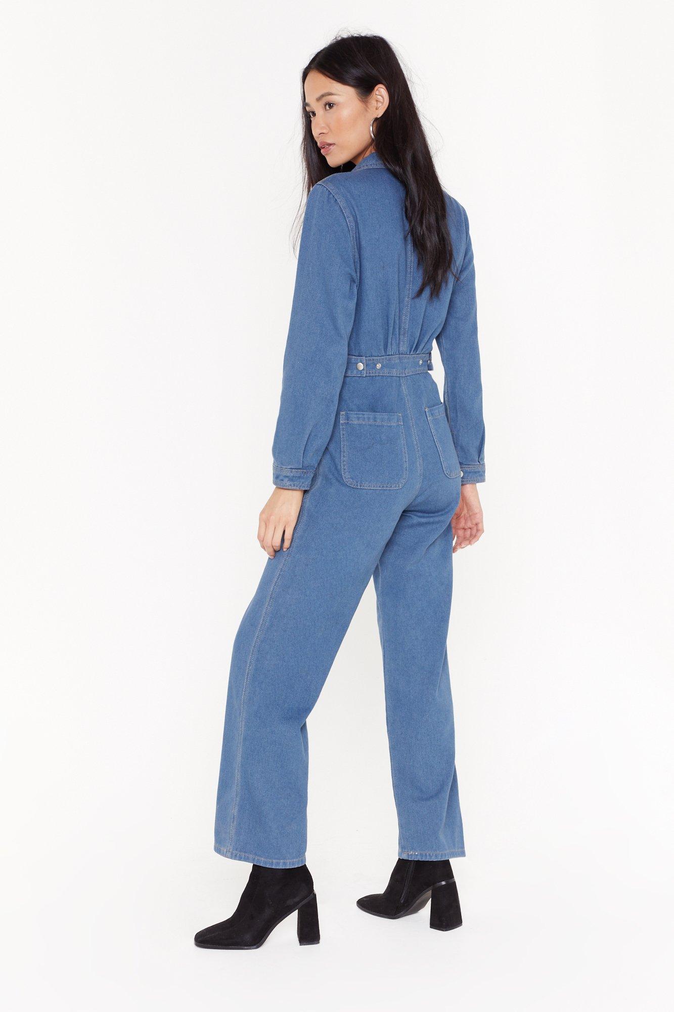 wide leg boiler suit