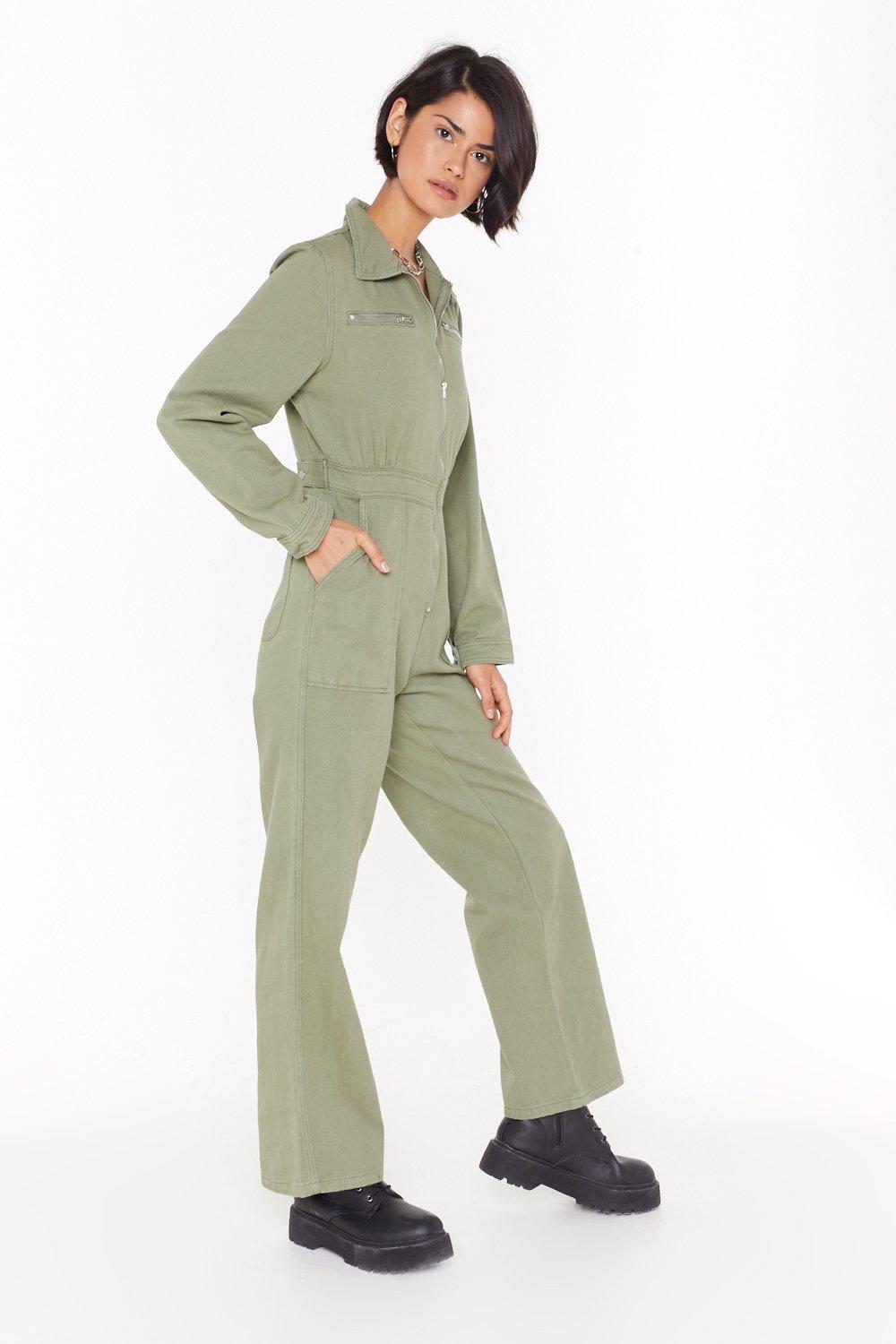 wide leg boiler suit