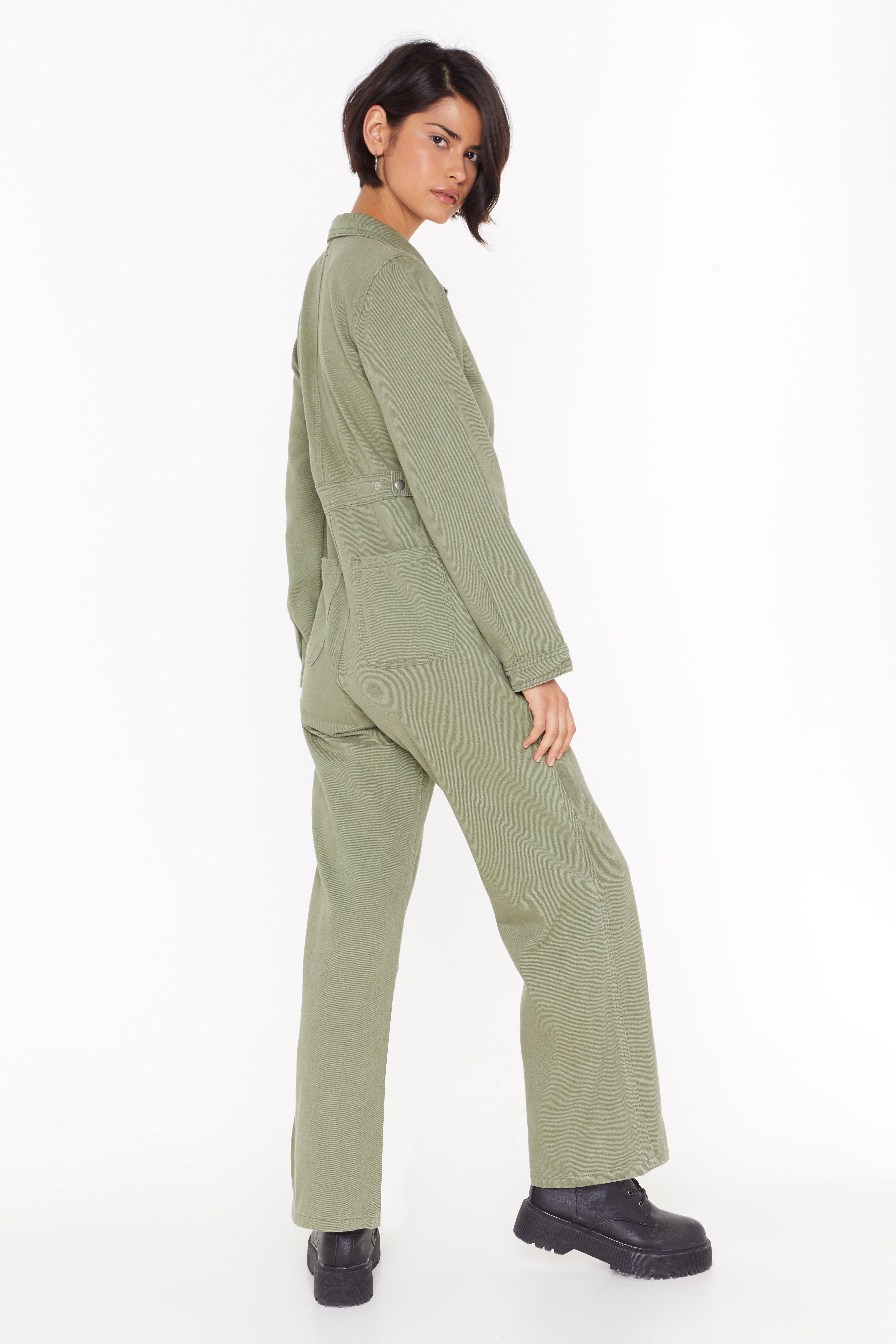 wide leg boiler suit