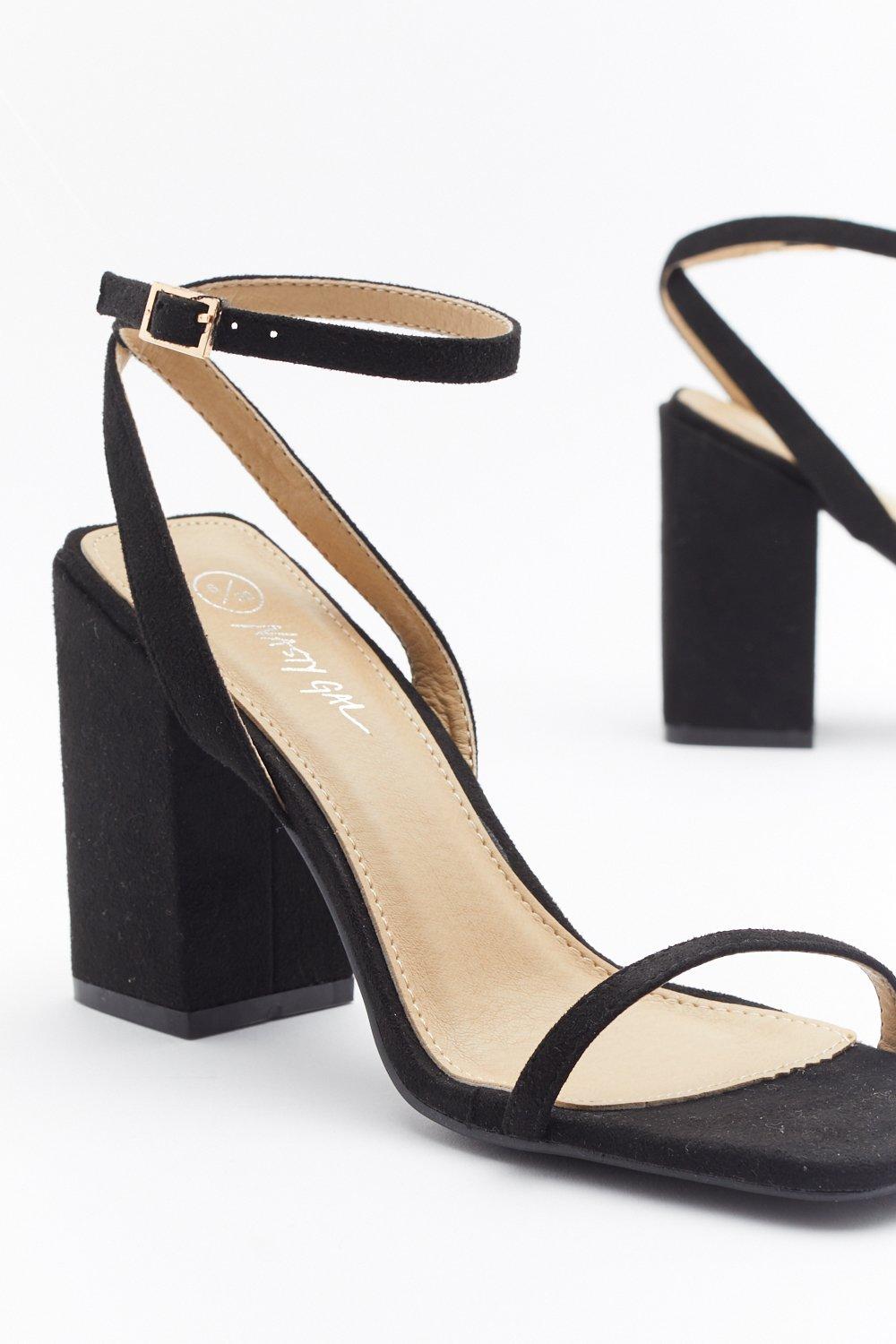 strappy block heel shoes