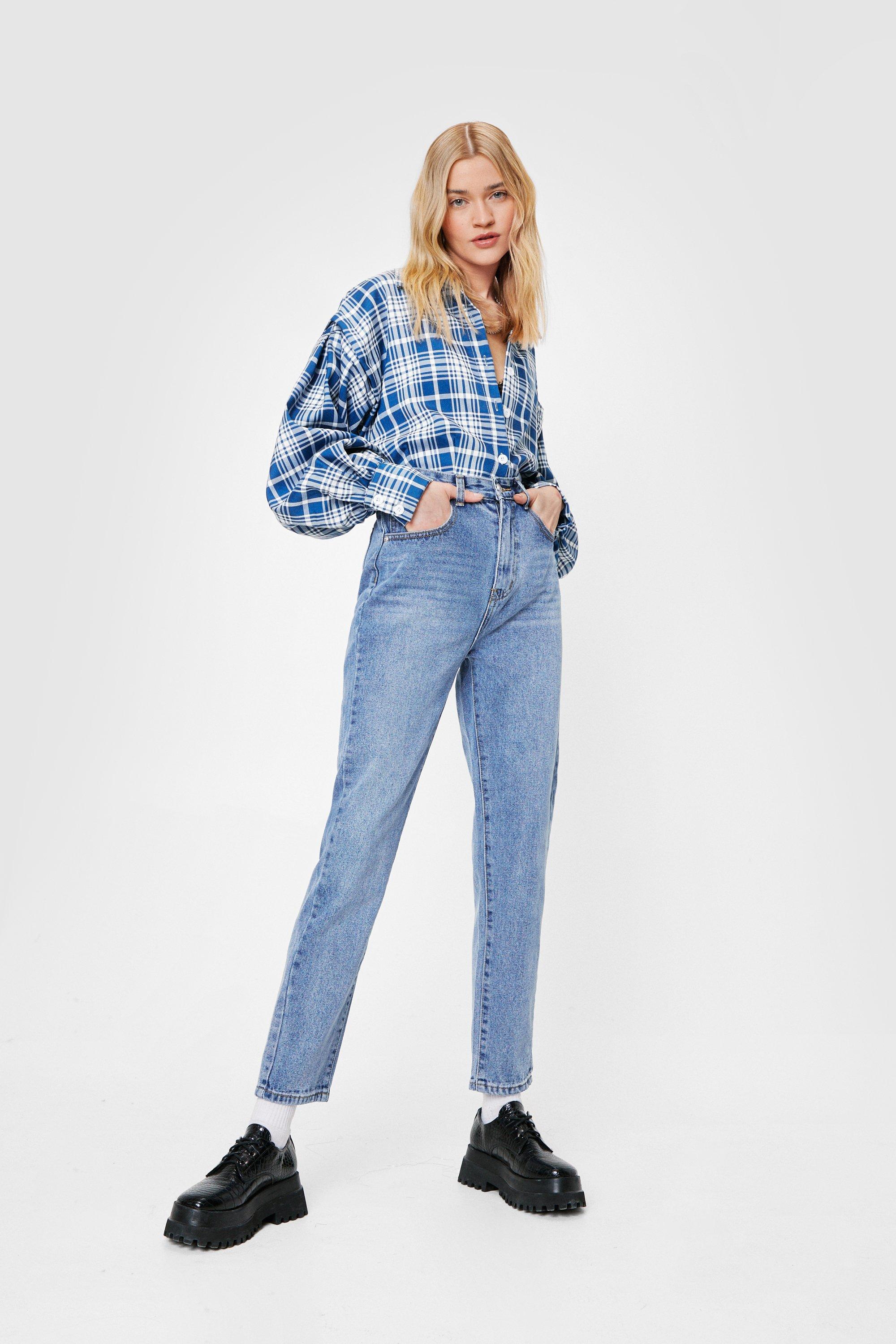 Straight Talking High Waisted Jeans Nasty Gal