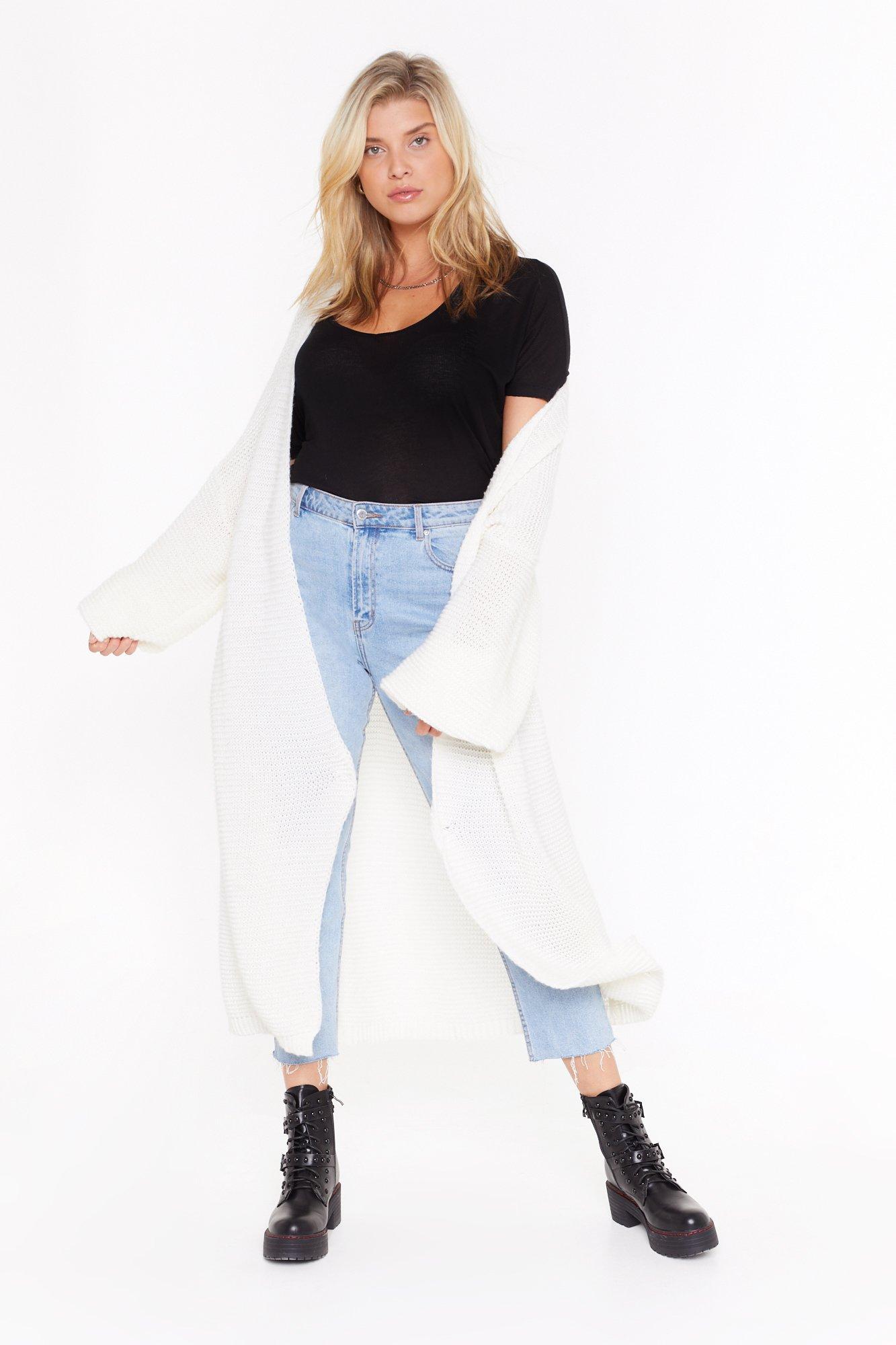 chunky long line cardigan