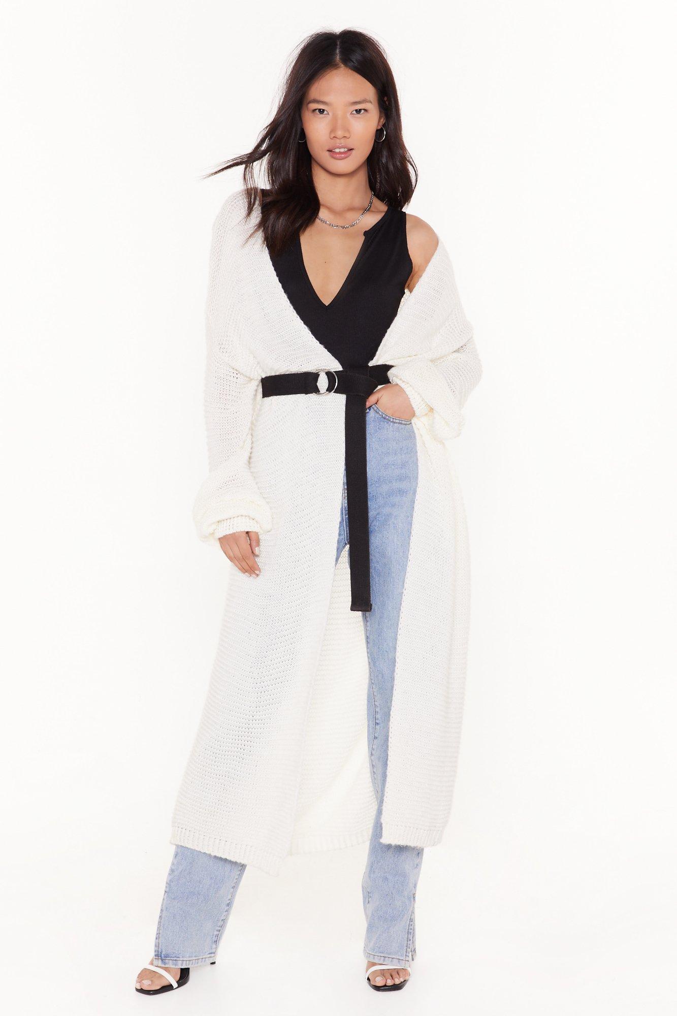 chunky long line cardigan