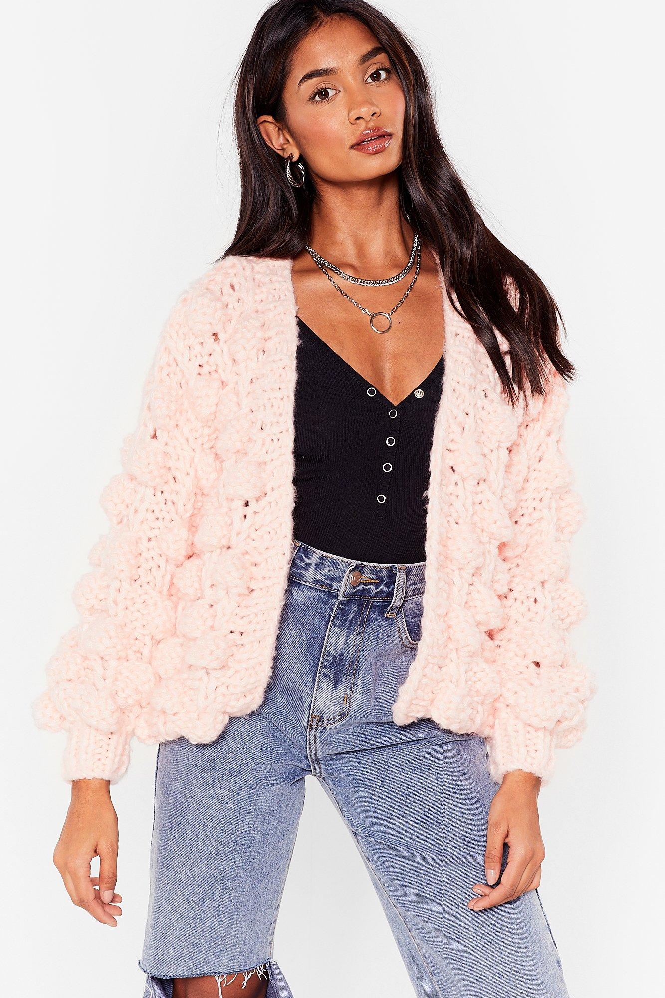 chunky bobble cardigan