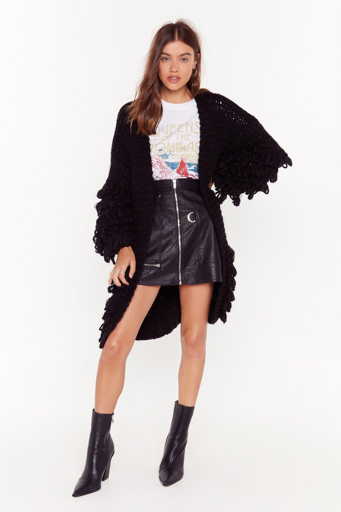 nasty gal black cardigan
