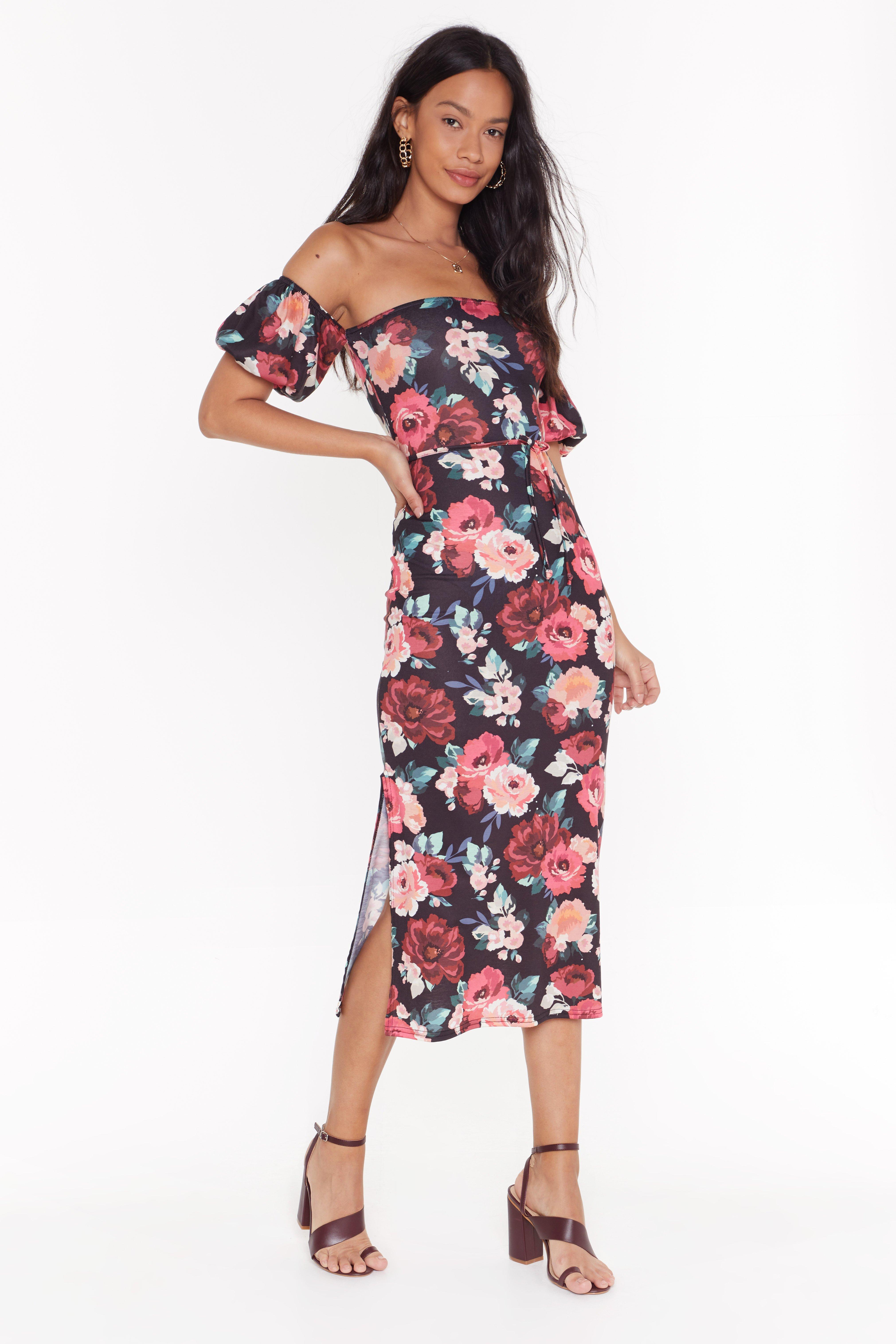 midi rose dress