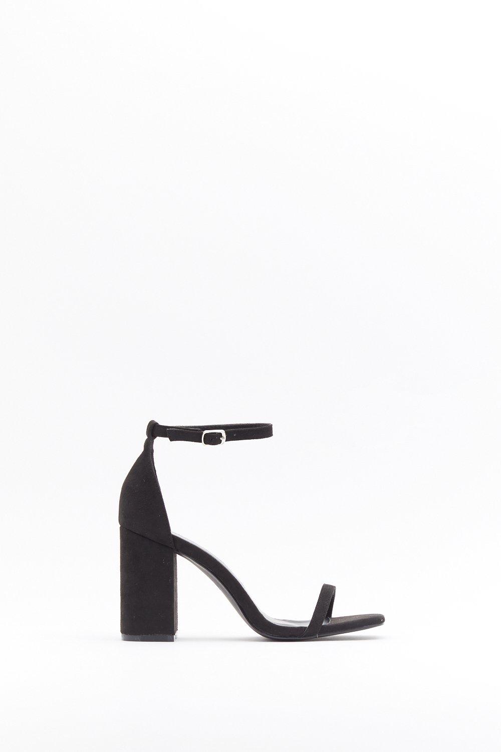 thin strap block heel sandal