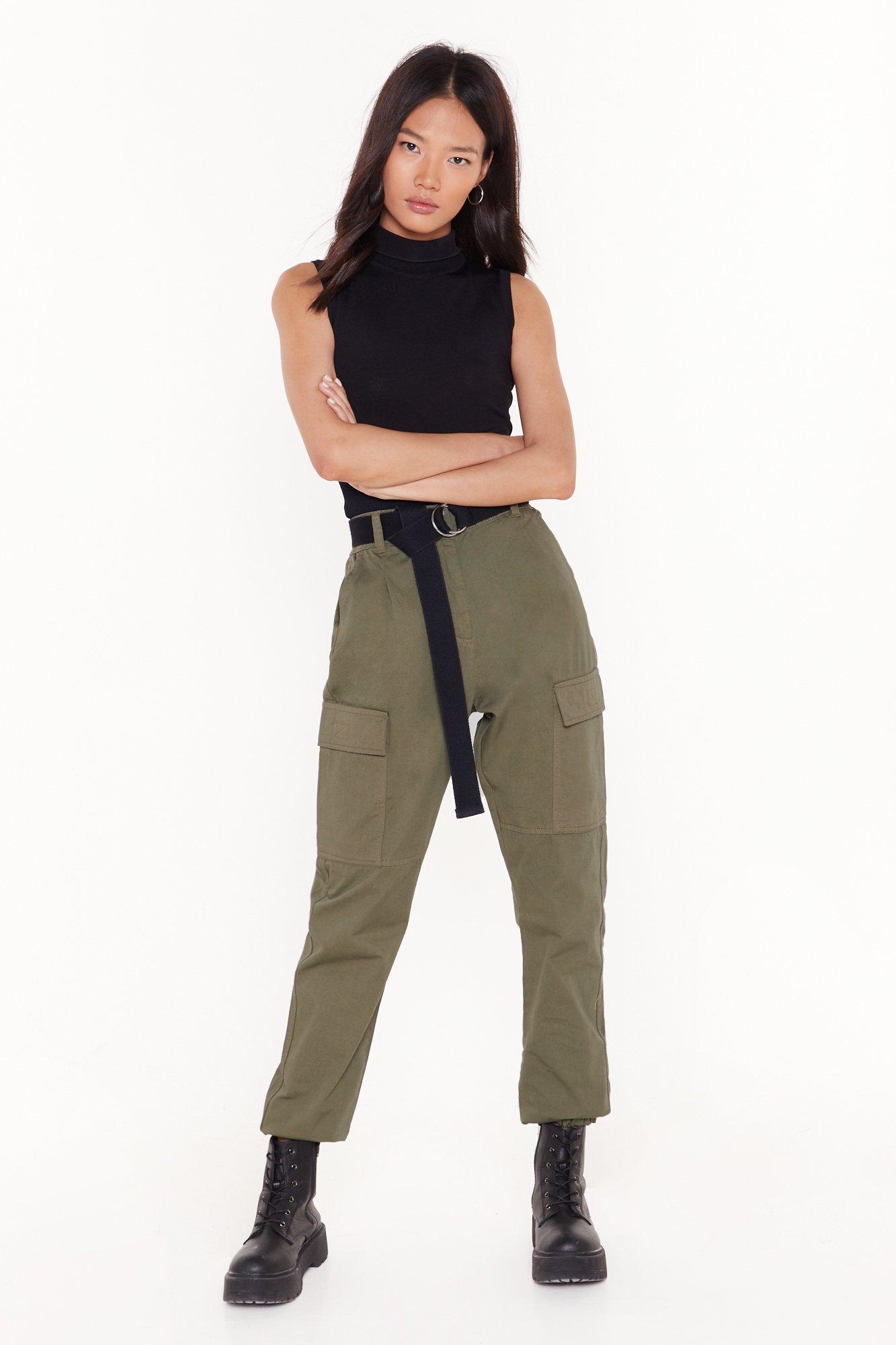 cargo high waisted jeans