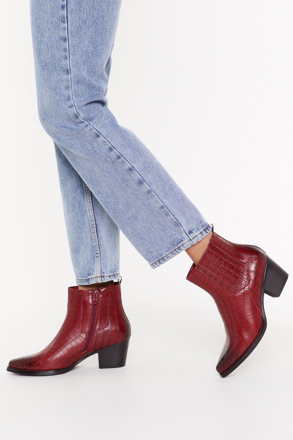 red croc boots