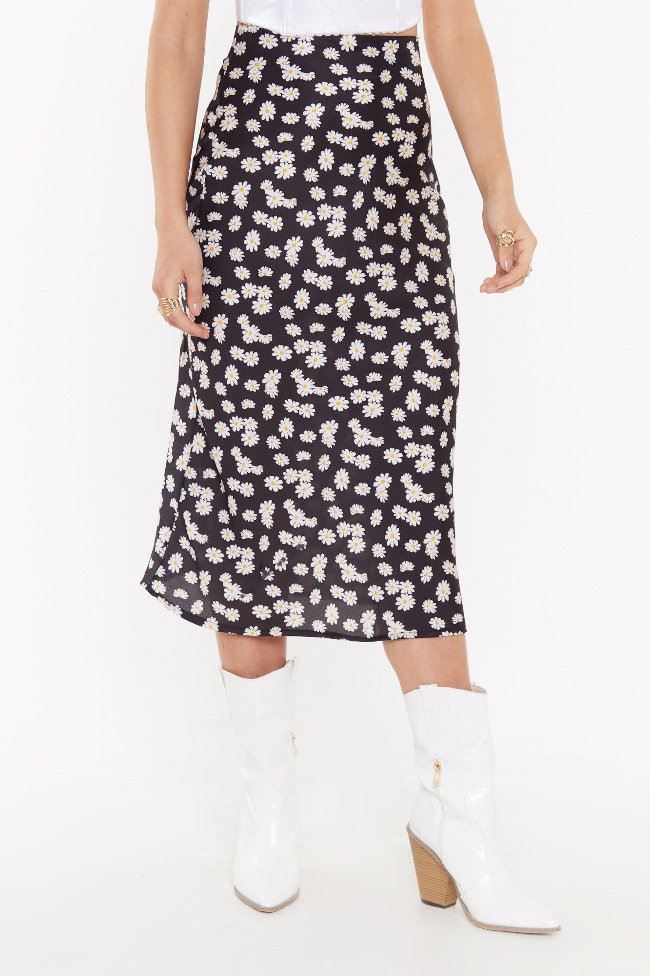 new look daisy midi skirt