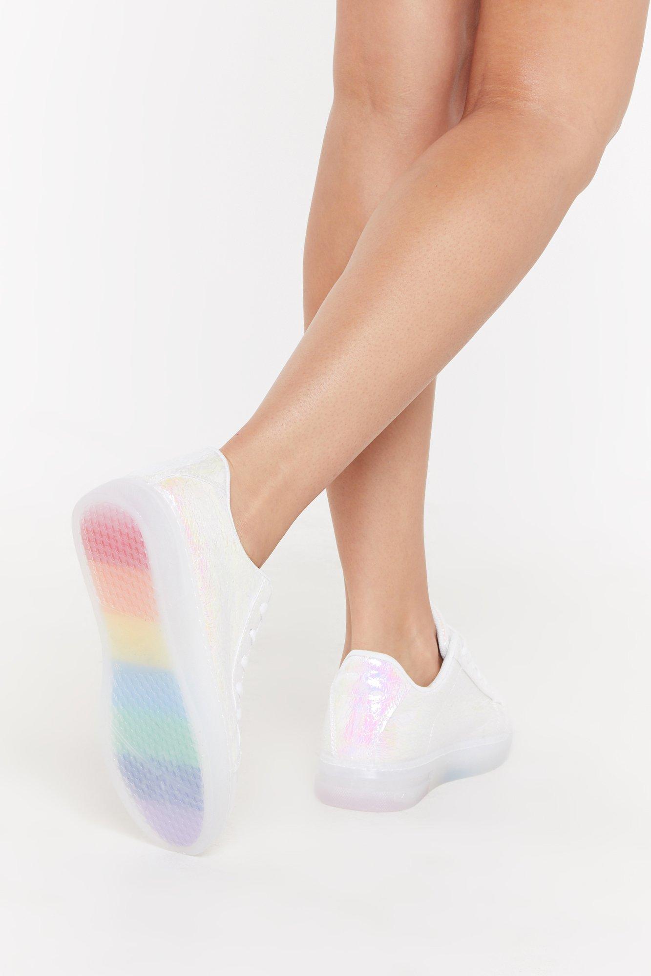trainers with rainbow soles