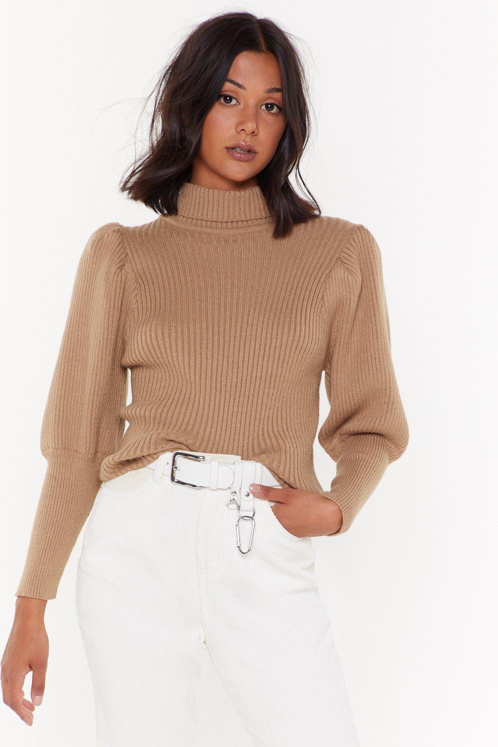 puff sleeve sweater