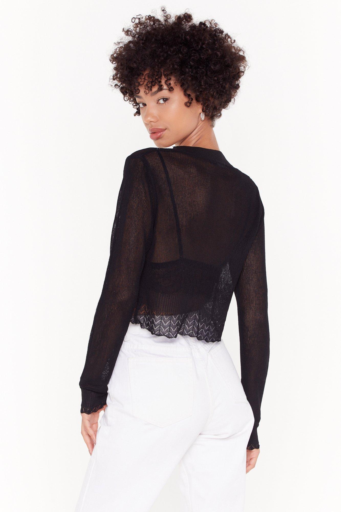 see through cardigan