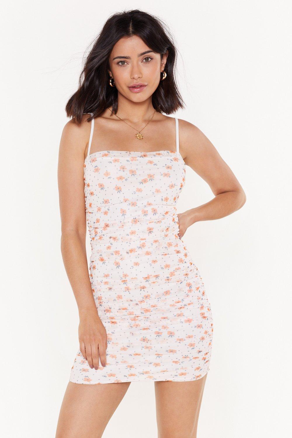 mesh mini dress