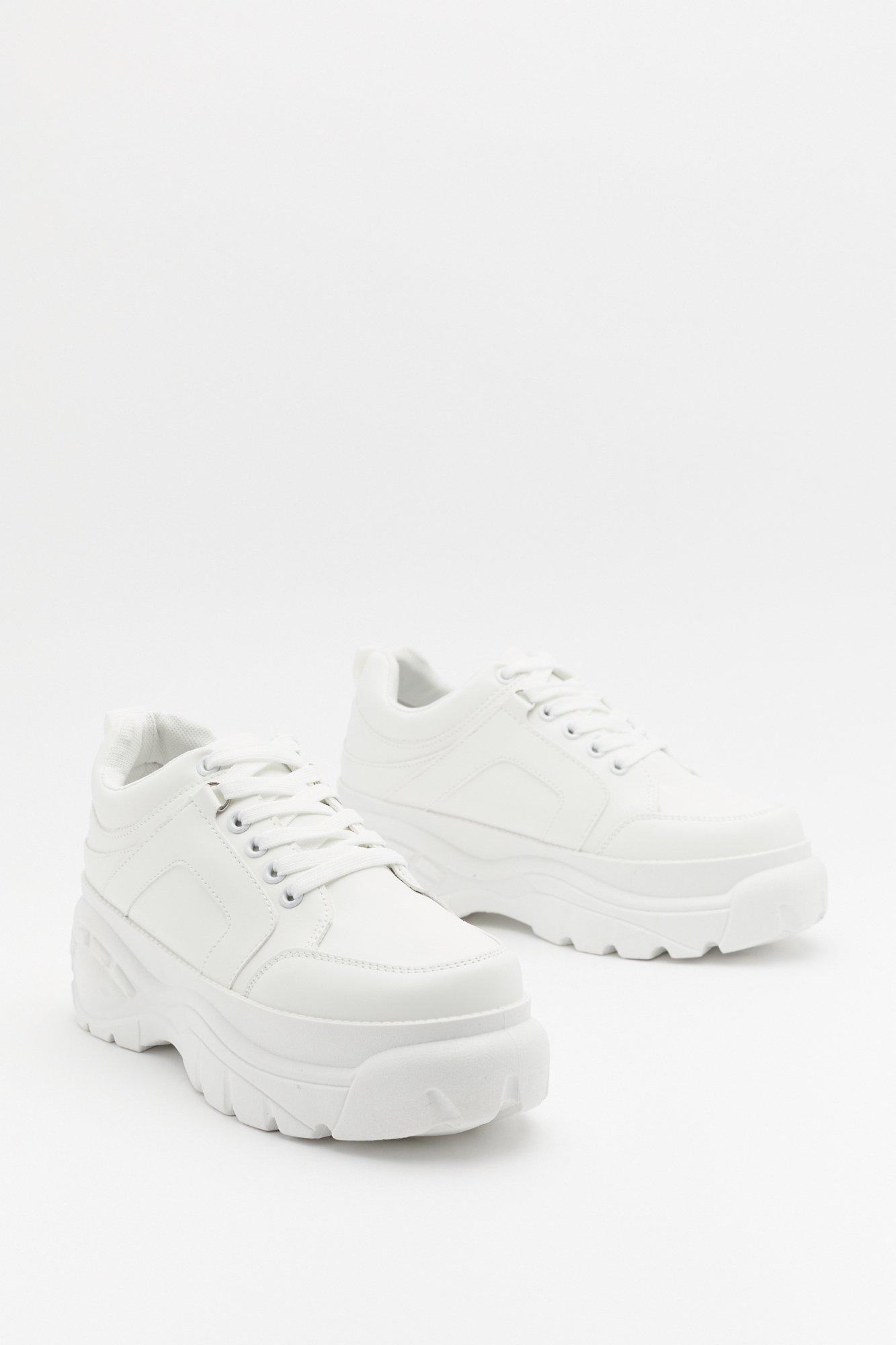 chunky leather trainers