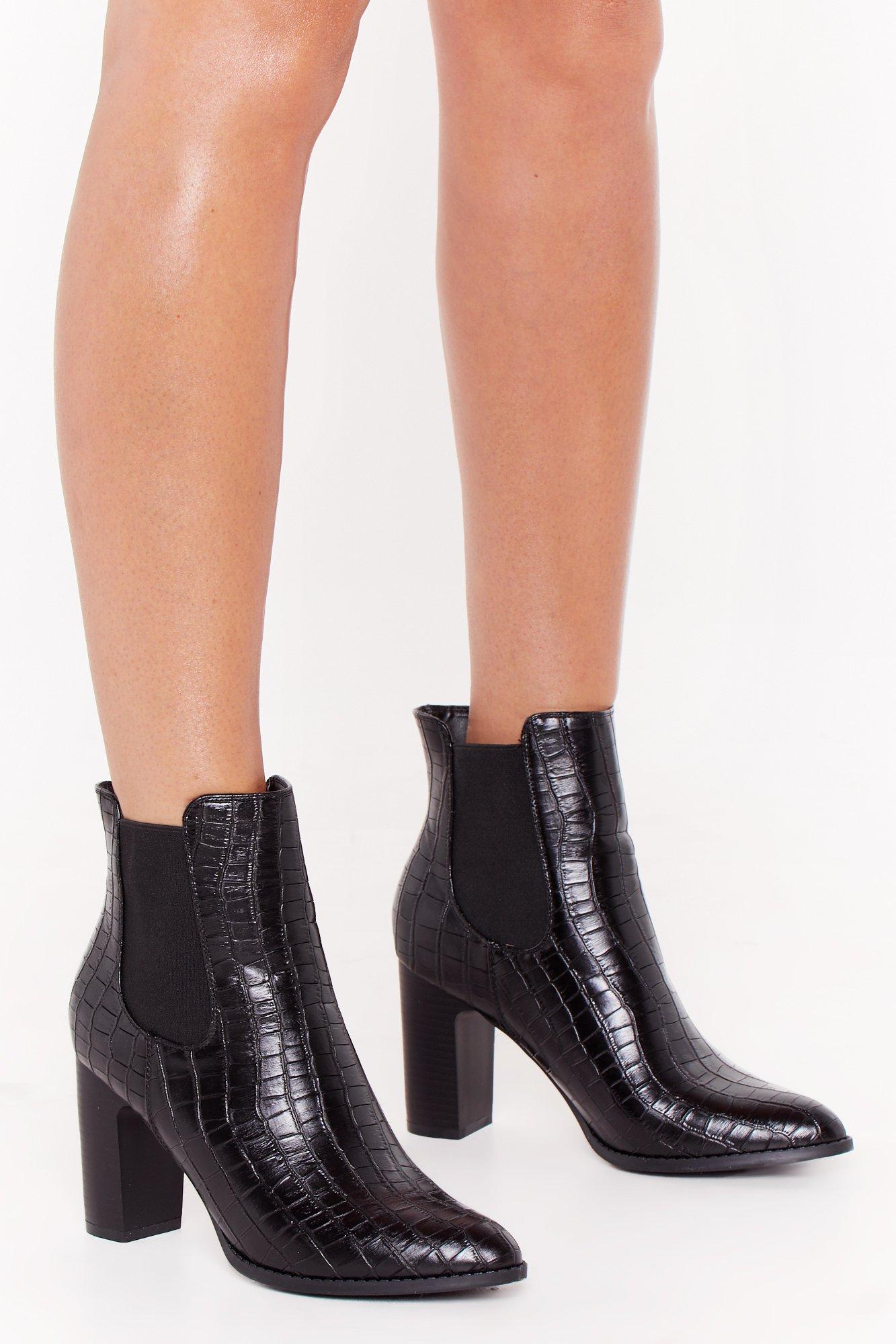 nasty gal croc boots