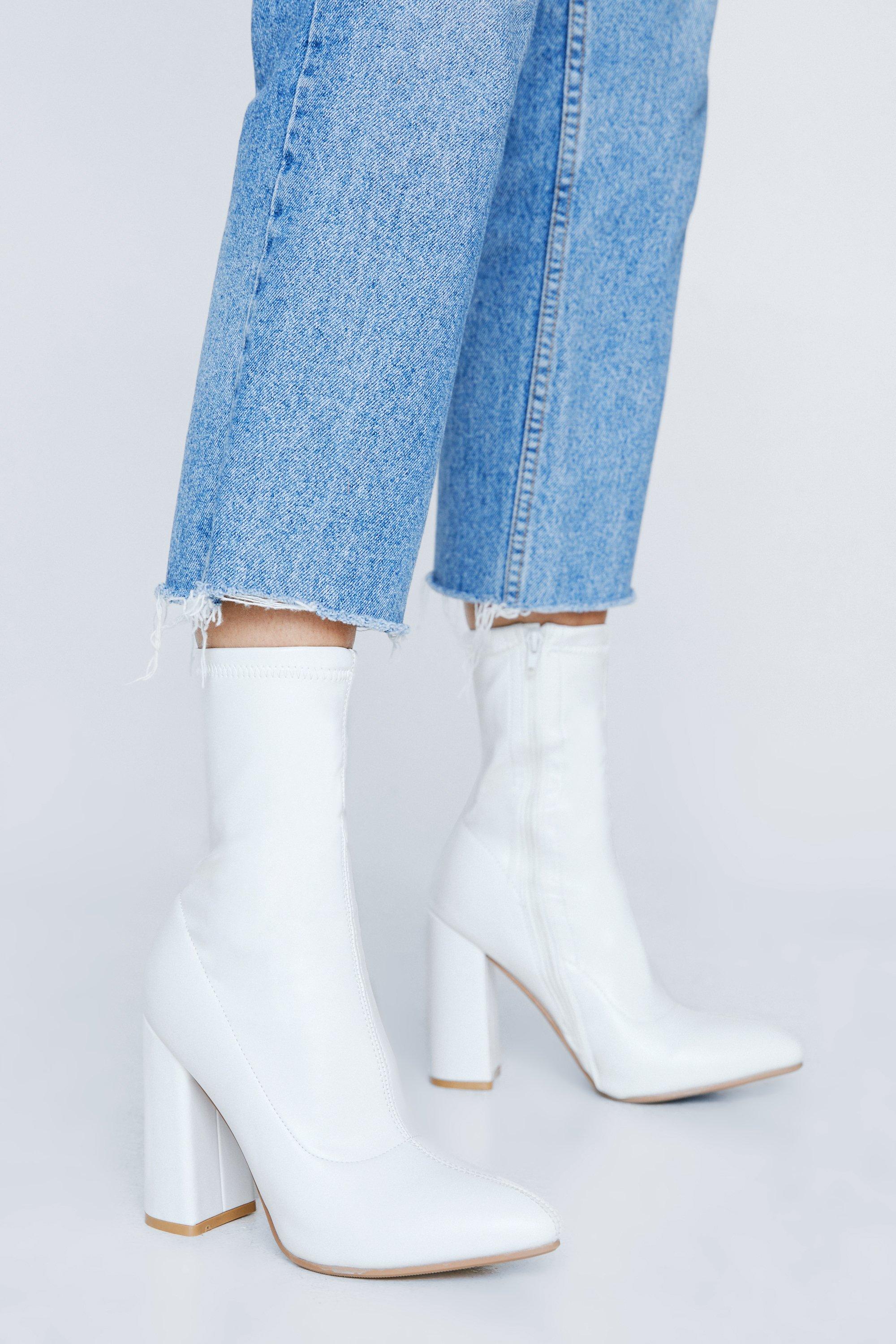 sock boots pointed toe