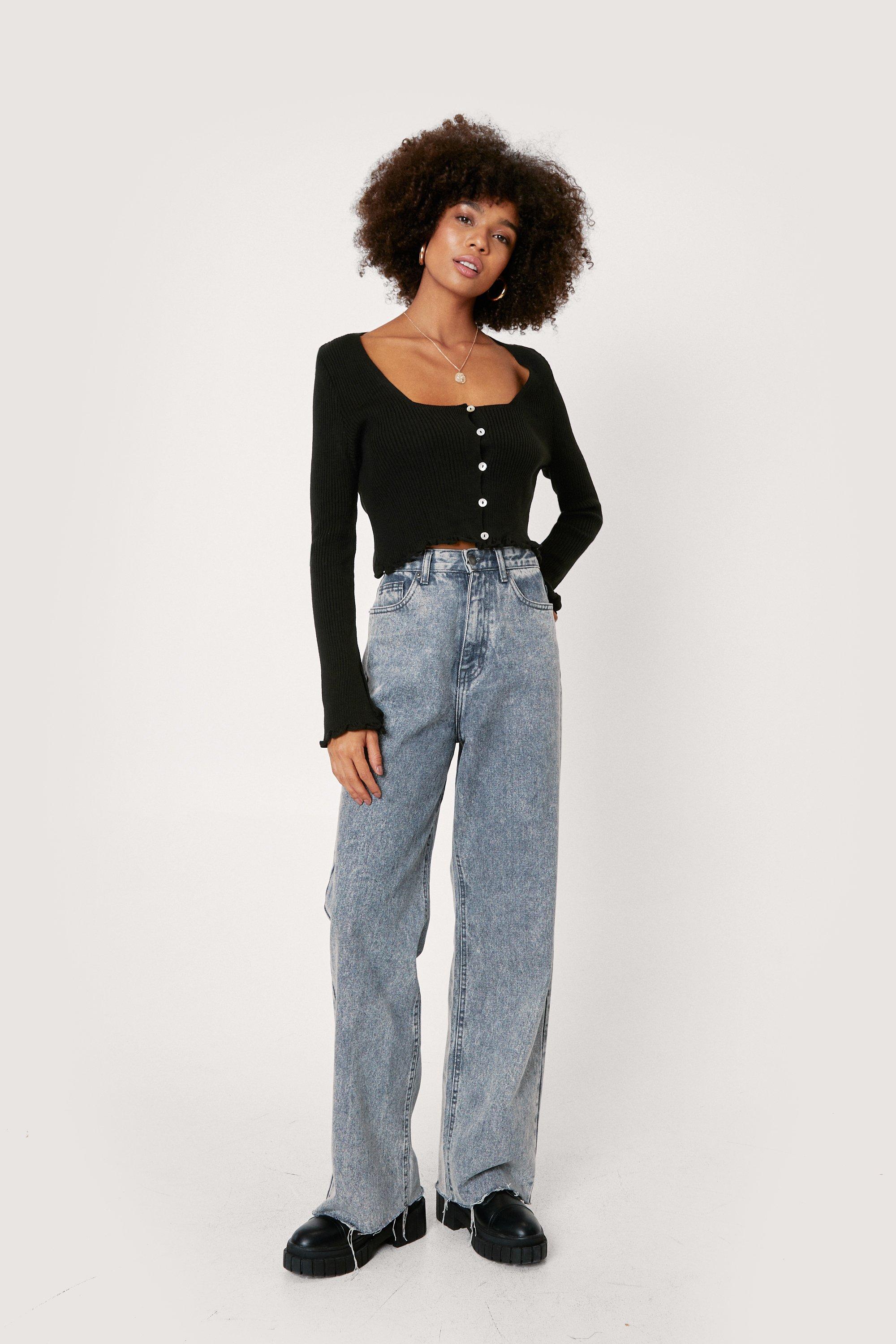 ribbed button down cardigan