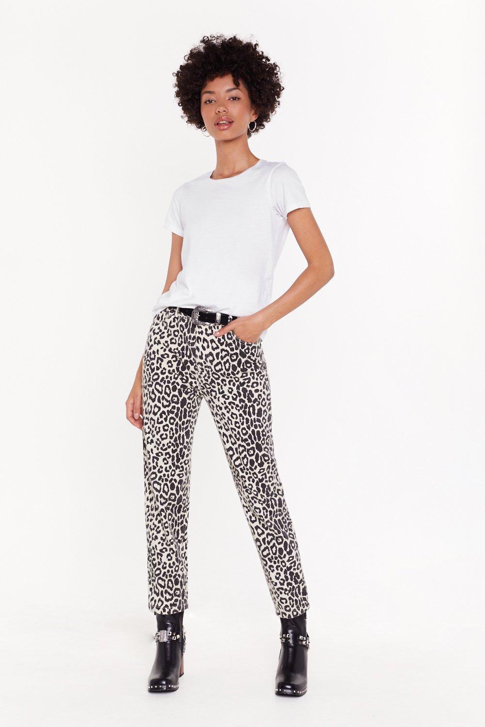 cheetah print mom jeans