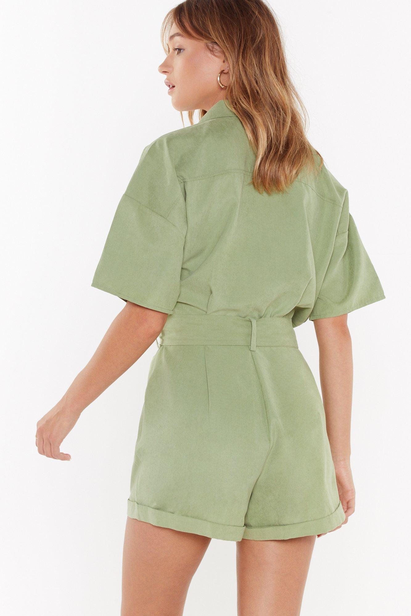 utility belted playsuit