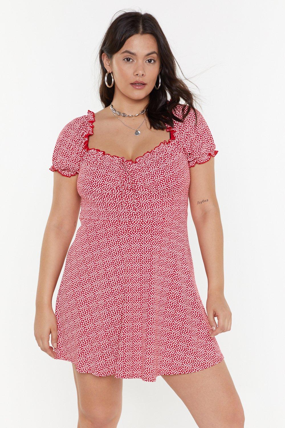 ruched skater dress