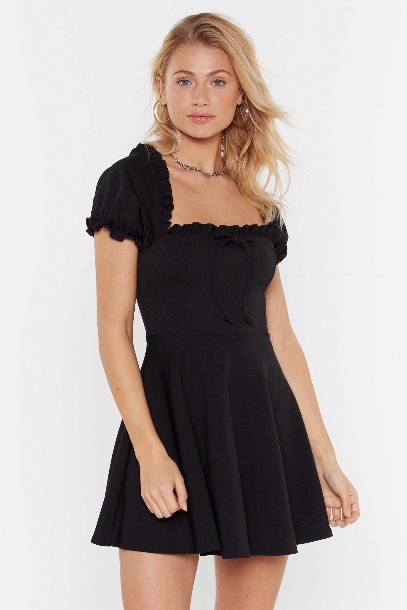 square neck dress mini