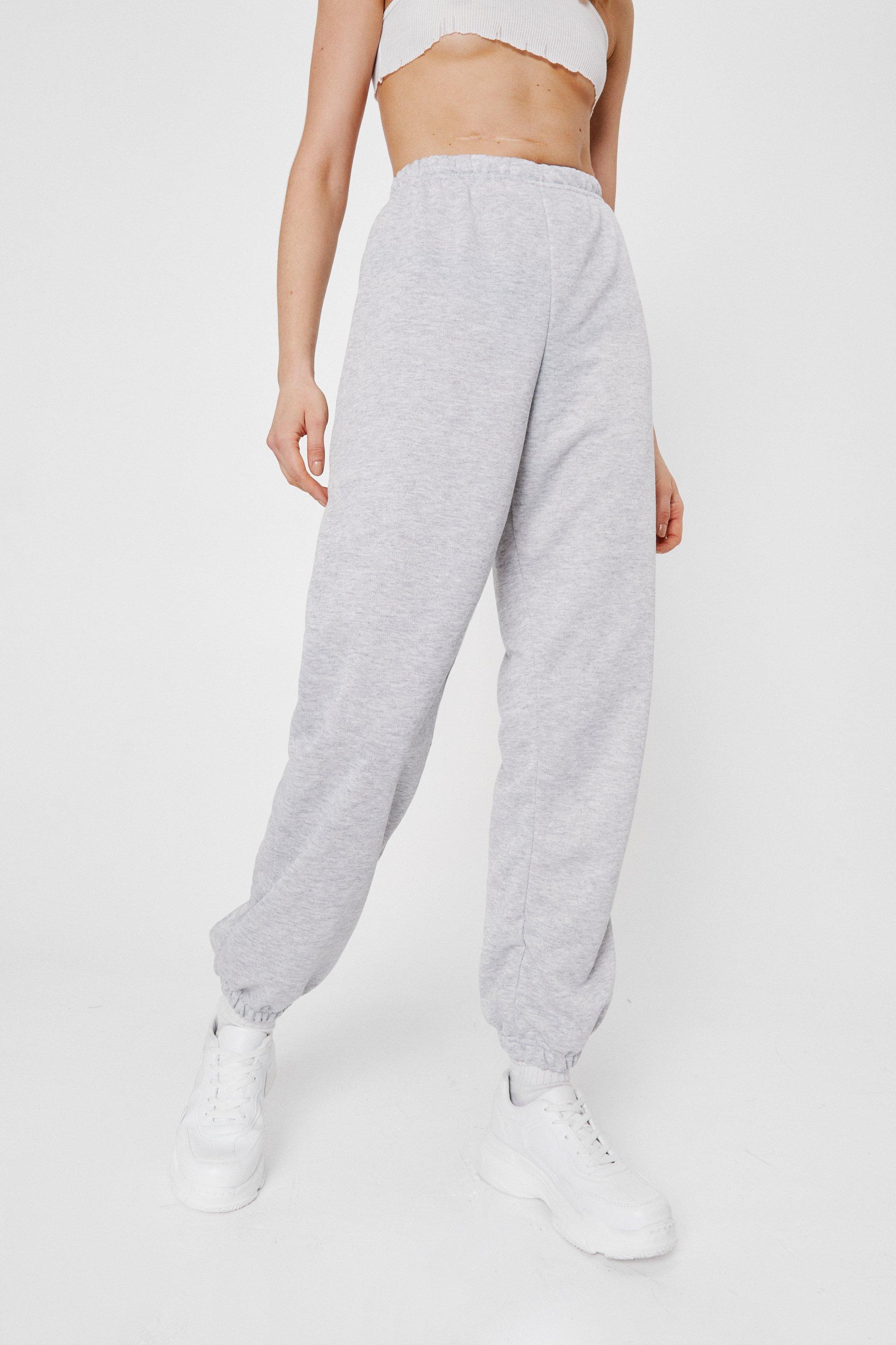 cuffed grey joggers