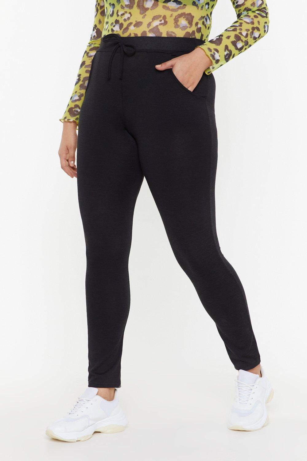 black skinny joggers women