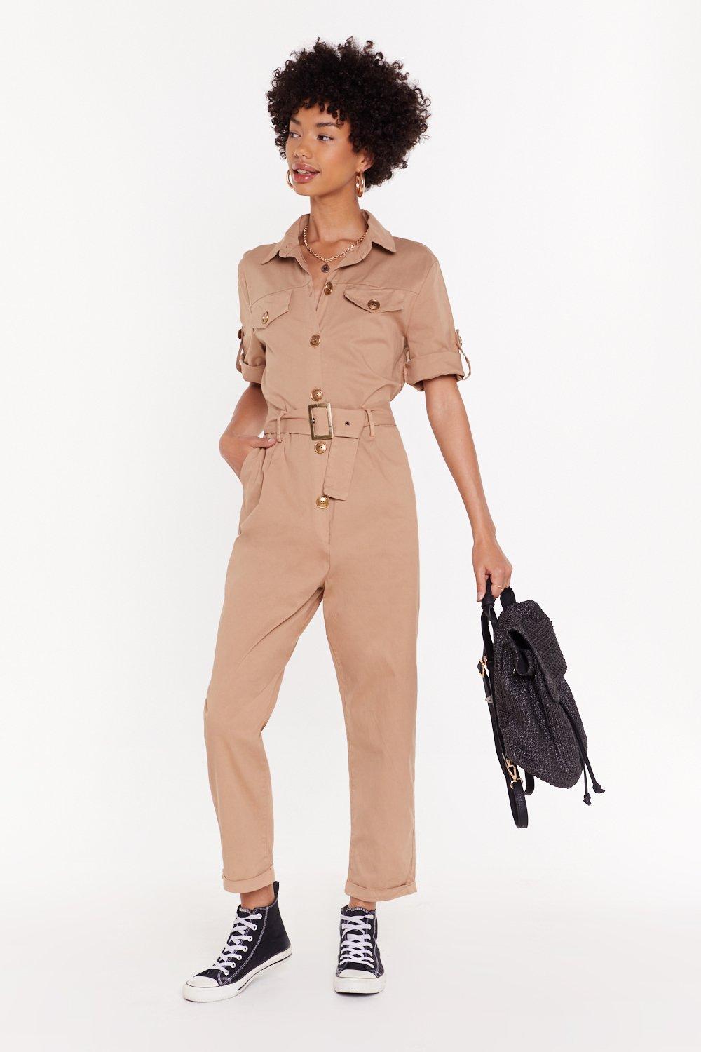 camel boiler suit