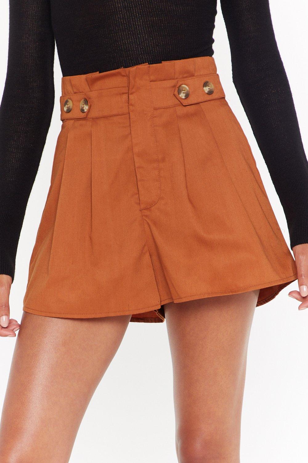 Sweet Button Savage High Waisted Shorts Nasty Gal