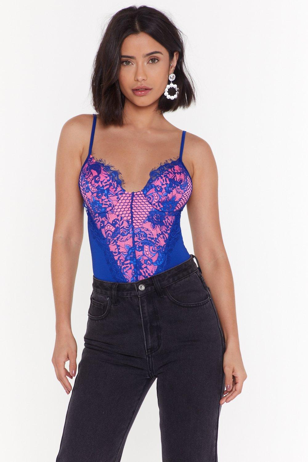 eyelash lace bodysuit