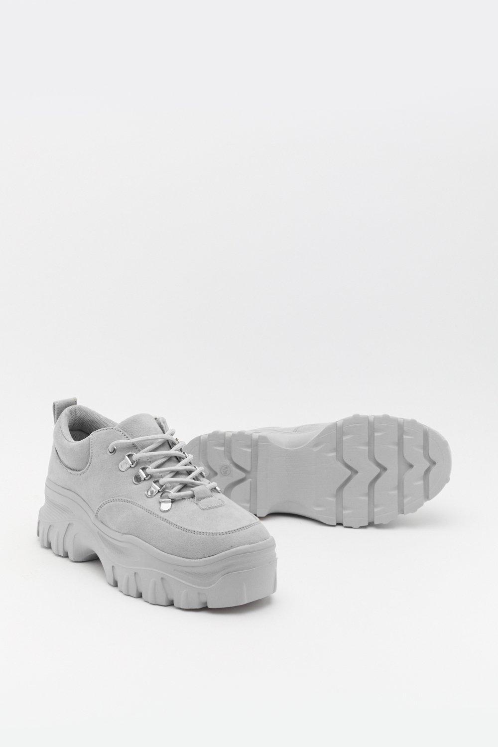 suede chunky trainers